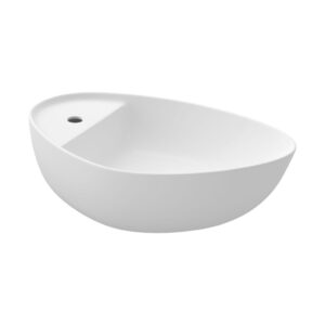 Umywalka nablatowa Cersanit Moduo 55×35 cm asymetryczna biały połysk K116-155