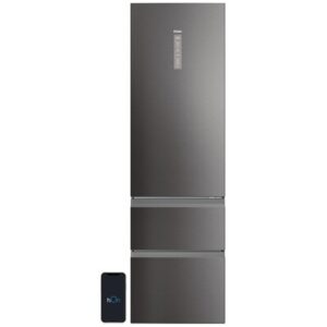 HAIER HTW7620DNMP No Frost 205cm Ciemny Inox