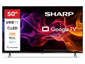 Sharp QLED 50HP5465E 50″ 4K Google TV Dolby Vision Czarny