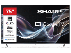 SHARP 75JP7465E 75″ 4K Google TV Dolby Vision Srebrny