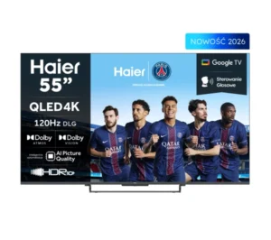 Haier H55S85GUX 55″ QLED 4K GoogleTV Funkcje AI Dolby Vision Dolby Atmos HDMI 2.1 DVB-T2