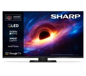 Sharp 55JT8765E 55″ QLED Mini LED 144Hz Google TV Funkcje AI Dolby Vision IQ Dolby Atmos DTS X HDMI 2.1 DVB-T2