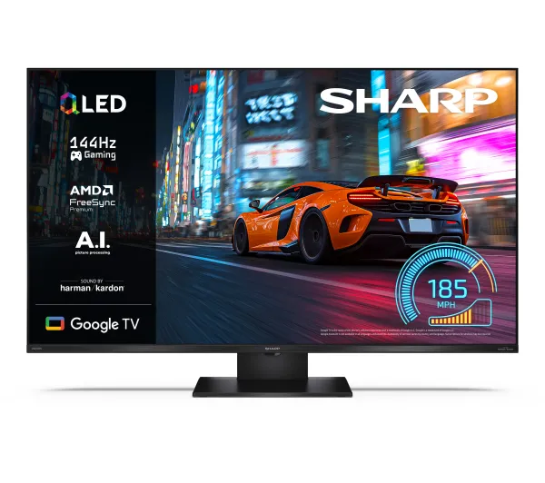 Sharp 43JR7765E 43″ QLED 4K 144Hz Google TV Dolby Vision Dolby Atmos Funkcje AI HDMI 2.1 DVB-T2