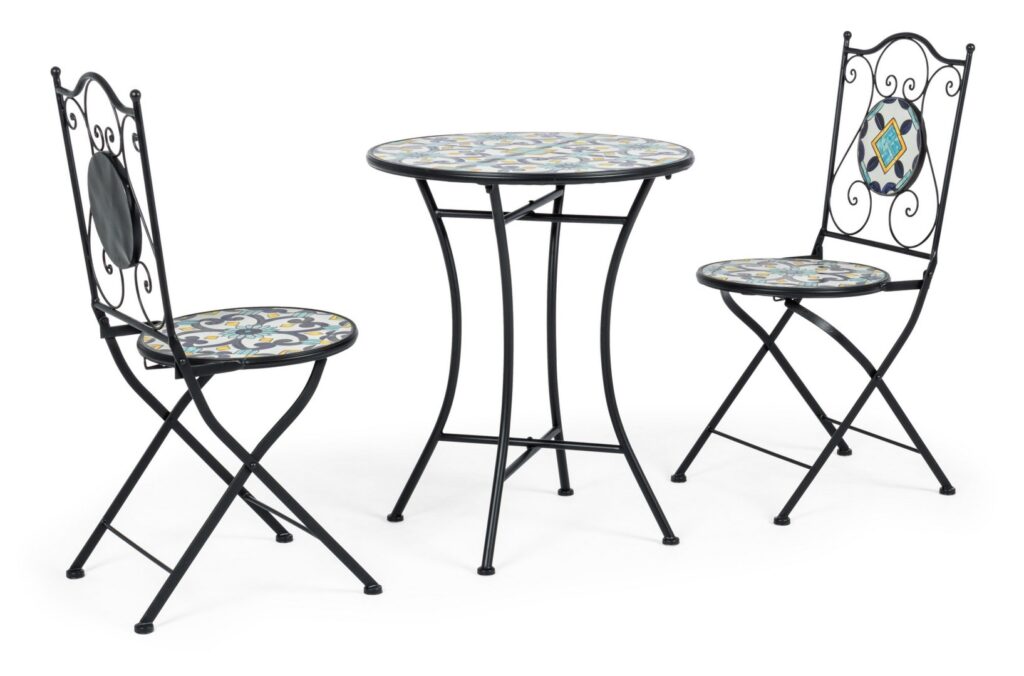 Zestaw balkonowy POSITANO   stalowy z blatem ceramicznym Bizzotto