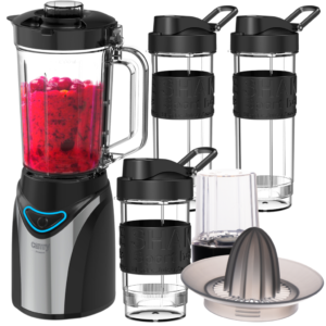 Blender kielichowy 1,2L z 3 bidonami, wyciskarką, wkładem chłodzącym Camry CR 4086