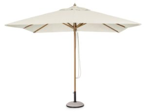 Parasol ogrodowy z nogą centralną ECLIPSE naturalny 300×300 aluminiowy Bizzotto