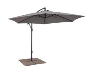Parasol z nogą boczną  NIZZA antracytowy Ø300 stalowy Bizzotto
