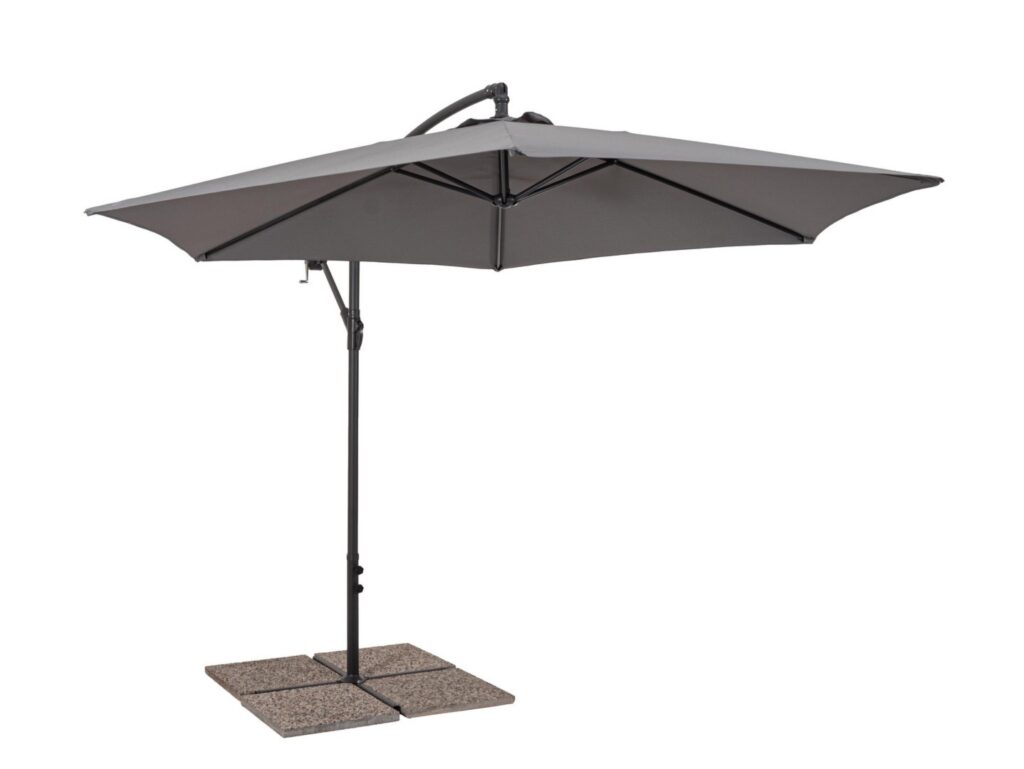 Parasol z nogą boczną  NIZZA antracytowy Ø300 stalowy Bizzotto