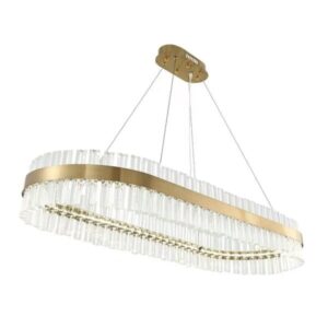 Hobolin Long 85cm – podłużny, owalny żyrandol kryształowy LED