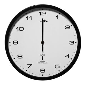 Zegar ścienny Czarny Ø31cm Sterowany radiowo