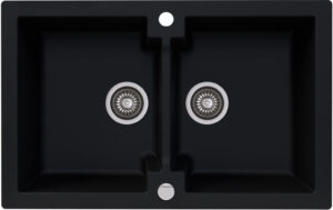 Zlewozmywak granitowy Kernau KGS A 80 2B Deep Black