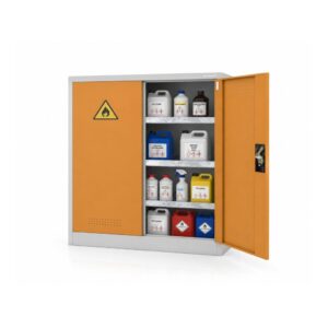 Szafa chemiczna na chemikalia niska szaro-żółta, 1000x1040x400 mm: IRENE