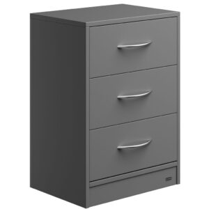Szafka nocna 3 szuflady Eloise antracyt 54x39x28cm