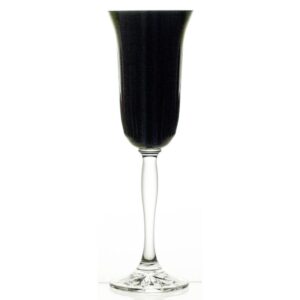 Crystal Julia Kieliszki do szampana prosecco 6 sztuk czarne