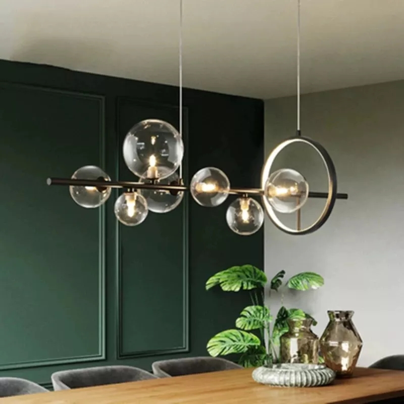 Żyrandol podłużny nad stół, lampa wisząca do kuchni – Boston Long 90cm