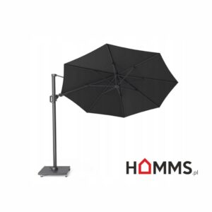 Parasol ogrodowy CHALLENGER T2 Ø3,5 m PLATINUM faded black