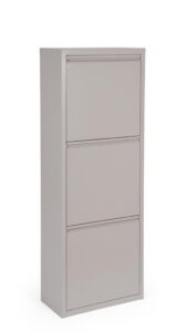 Szafka na buty Fredys taupe 50x25x133cm epoksydowo proszkowana stal Bizzotto