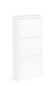 Szafka na buty Eyvin białe 50x15x106cm stal malowana proszkowo epoksydowo Bizzotto