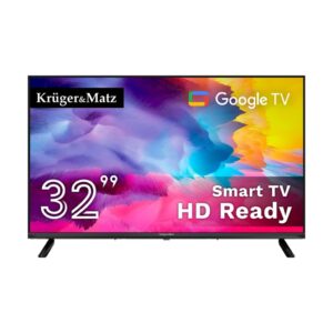 Kruger&Matz 32″ HD Google TV 5.0, DVB-T2/S2/T/C H.265 HEVC