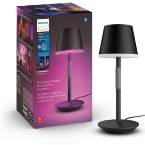 Lampa stołowa Philips Hue Go W&C Czarno-szara 929003128501