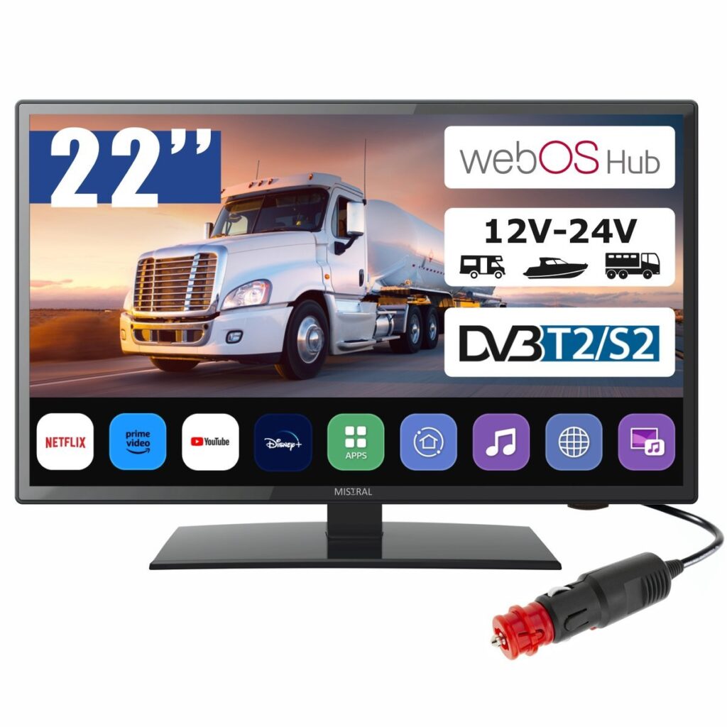 MISTRAL 22″ cali SMART TV WebOS 12V 24V