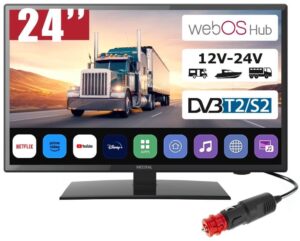 MISTRAL 24″ SMART TV WebOS 12V 24V z tunerem DVB-T2 i DVB-S2