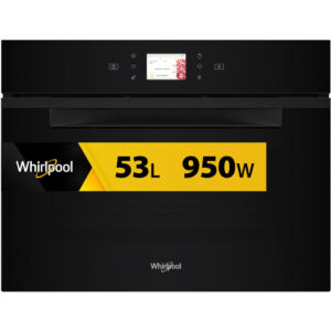Piekarnik kompaktowy z funkcją mikrofali Whirlpool WCW11O7HTSB 950W Grill Steam Pizza CrispFry SousVide Termoobieg  Czyszczenie parowe 53L