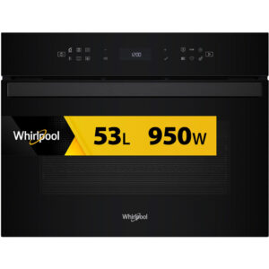 Piekarnik kompaktowy z funkcją mikrofali Whirlpool WCW6O7HTB 950W Crisp Steam Grill Termoobieg Czyszczenie parowe 53L