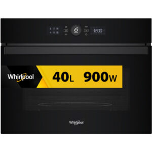 Piekarnik kompaktowy z funkcją mikrofali Whirlpool WMW47HMB 900W Crisp Grill CrispFry Termoobieg Czyszczenie parowe 40L