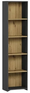 REGAŁ 40CM PÓŁKOWO-SZAFKOWY KSIĄŻKI SEGREGATORY ANTRACYT MIX ARTISAN
