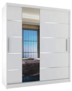 Szafa przesuwna z lustrem SZUFLADY 133 cm