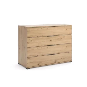 NOWOCZESNA WYSOKA KOMODA Dąb Artisan 4 SZUFLADY