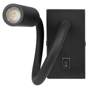 LAMPA ŚCIENNA LED KINKIET DO CZYTANIA WŁĄCZNIK CZARNY regulowana