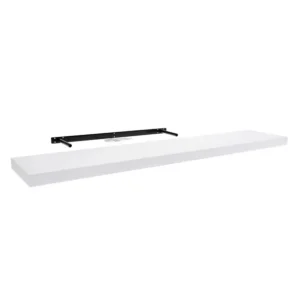 PÓŁKA WISZĄCA ŚCIENNA NA KSIĄŻKI SAMOWISZĄCA 118 x 23 CM HYLLY BIAŁA MDF