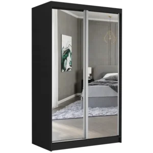 Szafa przesuwna Vega II o szerokości 120 cm, wyposażona w lustra