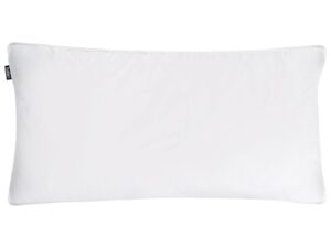 Poduszka VIHREN Niska 40 x 80 cm Kacze pióra i puch Biały