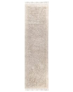Dywan BITLIS Jasnobeżowy 80 x 300 cm Bawełna