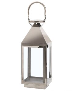 Lampion BALI Stal nierdzewna 40 cm Srebrny