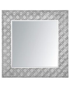 Lustro ścienne EVETTES 80 cm 80 cm Metal Srebrny