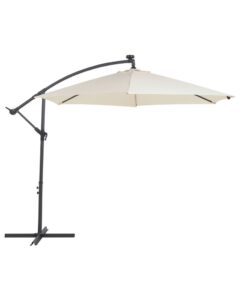 Parasol ogrodowy na wysięgniku LED 285 cm CORVAL Beżowy