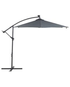 Parasol ogrodowy na wysięgniku LED 285 cm CORVAL Grafitowy