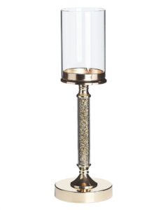 Świecznik ABBEVILLE 41 cm Szkło Złoty