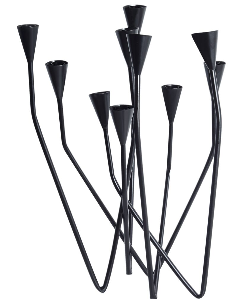 Świecznik MATOSINHOS 54 cm Metal Czarny