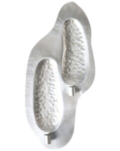 Świecznik wiszący PENICHE 60 cm Metal Srebrny