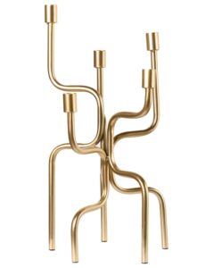 Świecznik PORRTELA 50 cm Metal Złoty