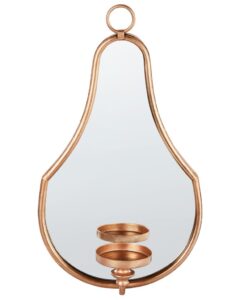 Świecznik wiszący BAZARNES 45 cm Metal Złoty