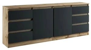 028067 KOMODA / ZESTAW 2d6s/200cm – WOTAN / CZARNY # KOLORY