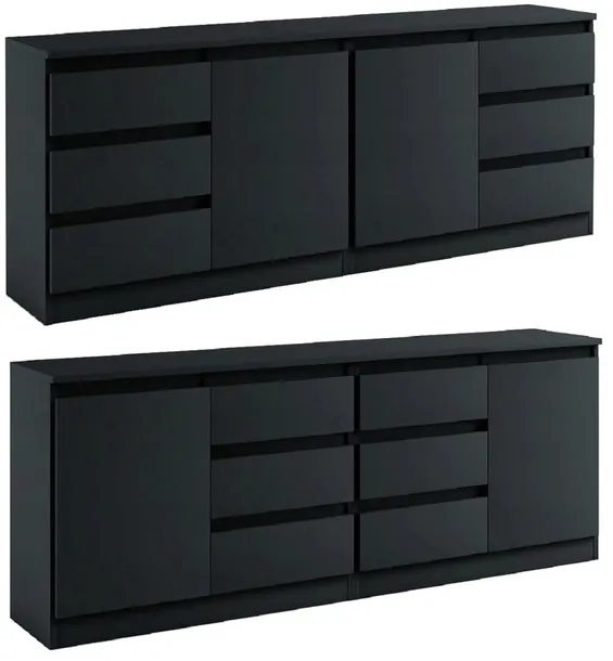 028051 KOMODA / ZESTAW 2d6s/200cm – CZARNY # KOLORY