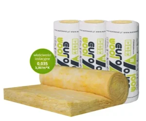 WEŁNA MINERALNA EUROWOOL 0,035 15CM 4,2M2 ATESTOWANA MATA SZKLANA IZOLACJA
