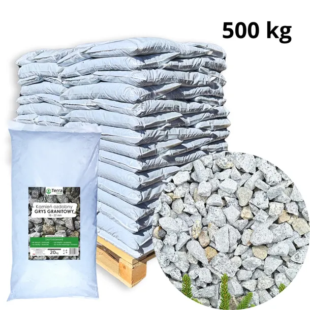 500 KG GRYS GRANITOWY 16-22 (25x20kg PALETA) DALMATYŃCZYK KAMIEŃ